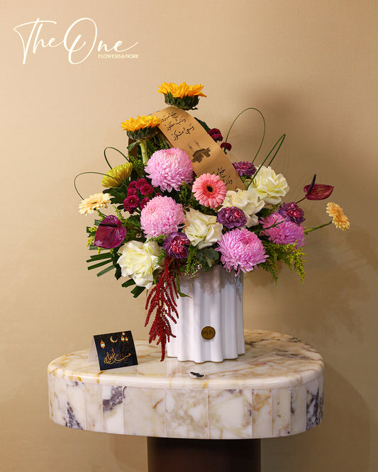 Luxury Hajj flower bouquet by The One Flowers featuring premium fresh flowers and elegant floral design