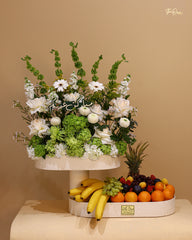 Luxury Eid Flowers & Fruit Basket