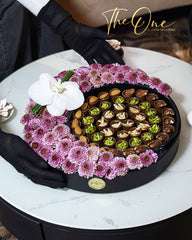 Premium Ramadan gift hamper flowers and chocolates