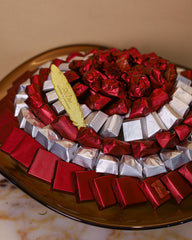 Luxury Red & Silver Wrapped Chocolate Tray – The One Flowers