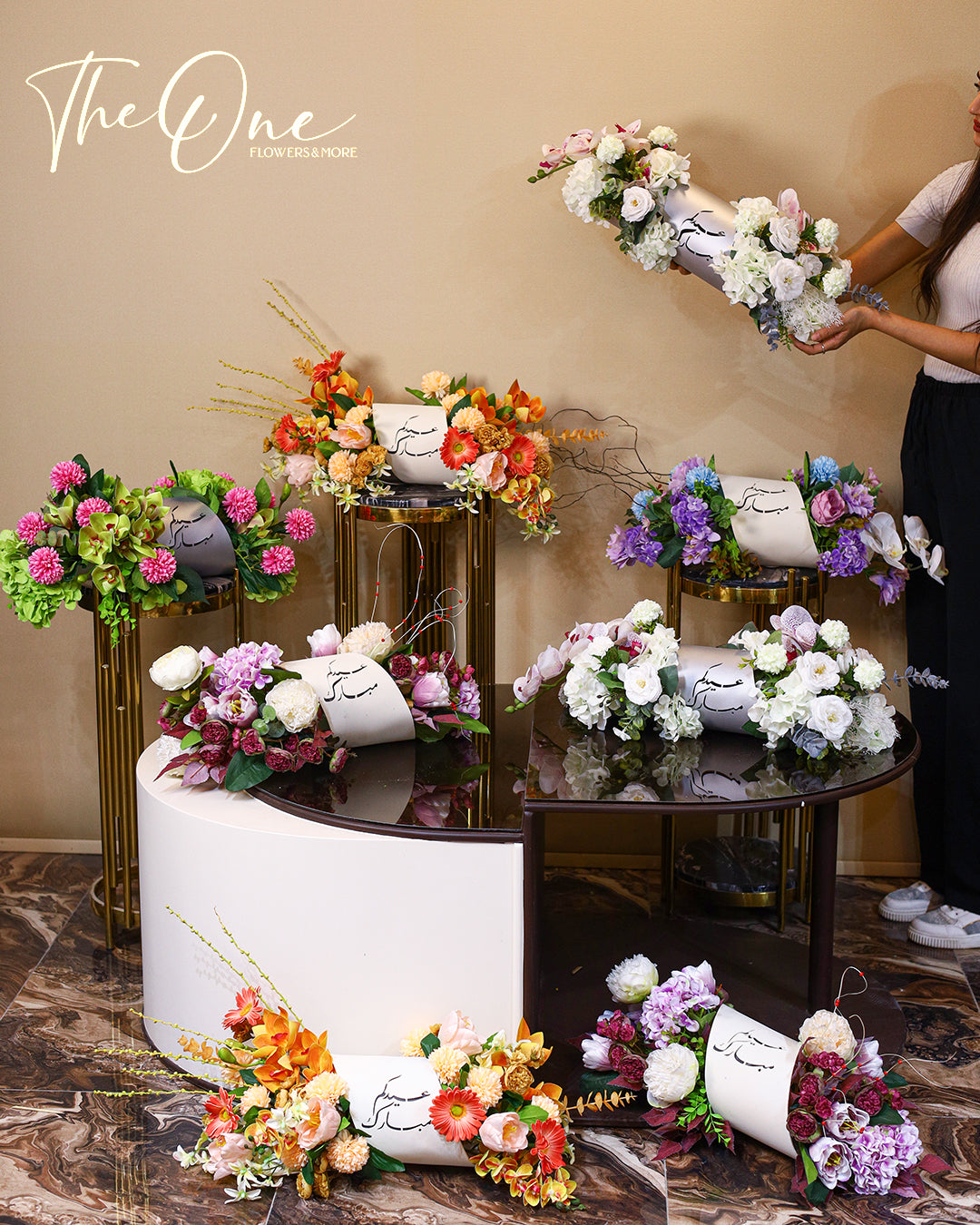 Luxury artificial Eid flower bouquet by THE ONE FLOWERS