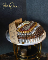 Luxury Eid Al Adha chocolate collection by The One Flowers featuring premium chocolate trays and elegant Eid gift boxes