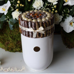 الزهور والشوكولاتة