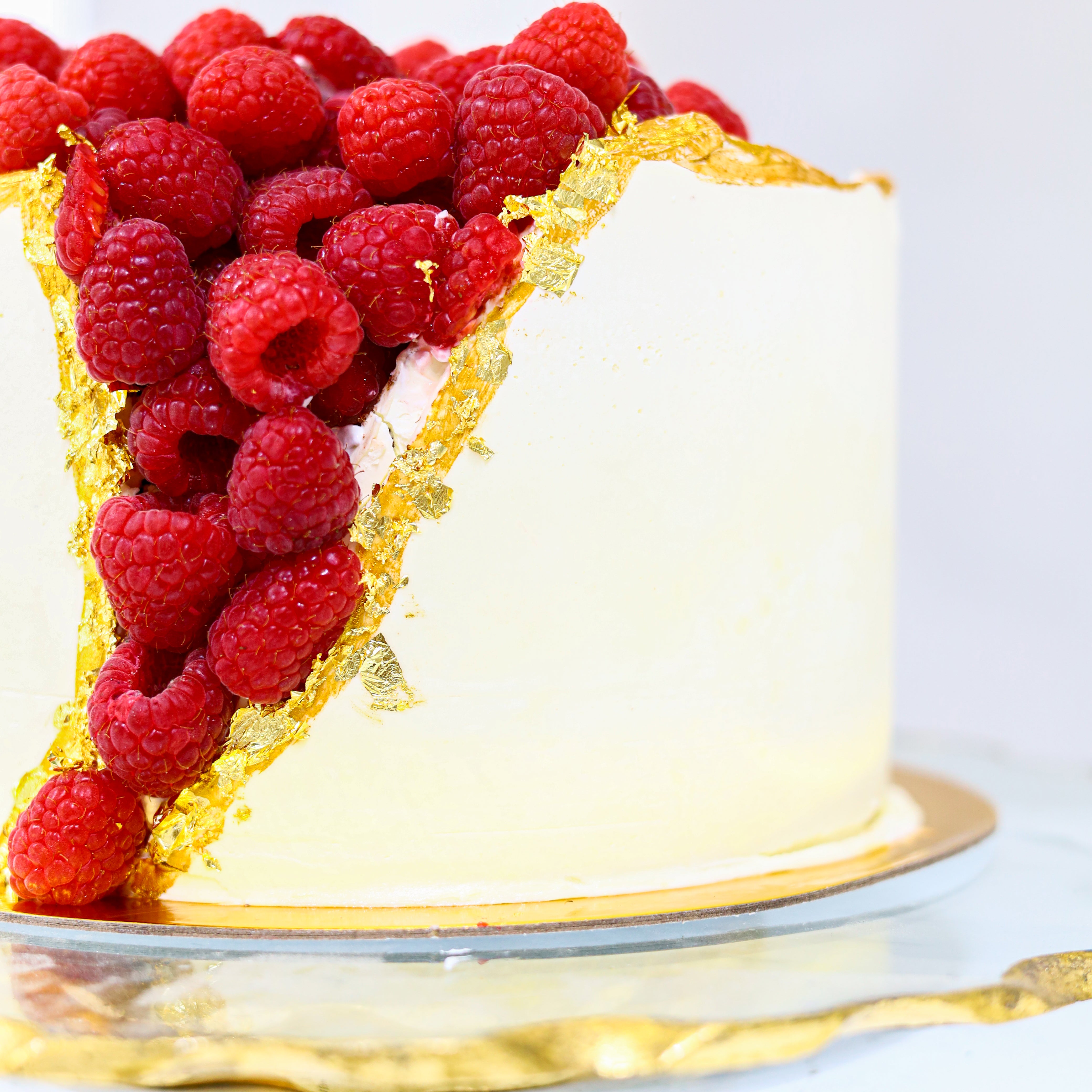 Chai White Chocolate Raspberry Cake