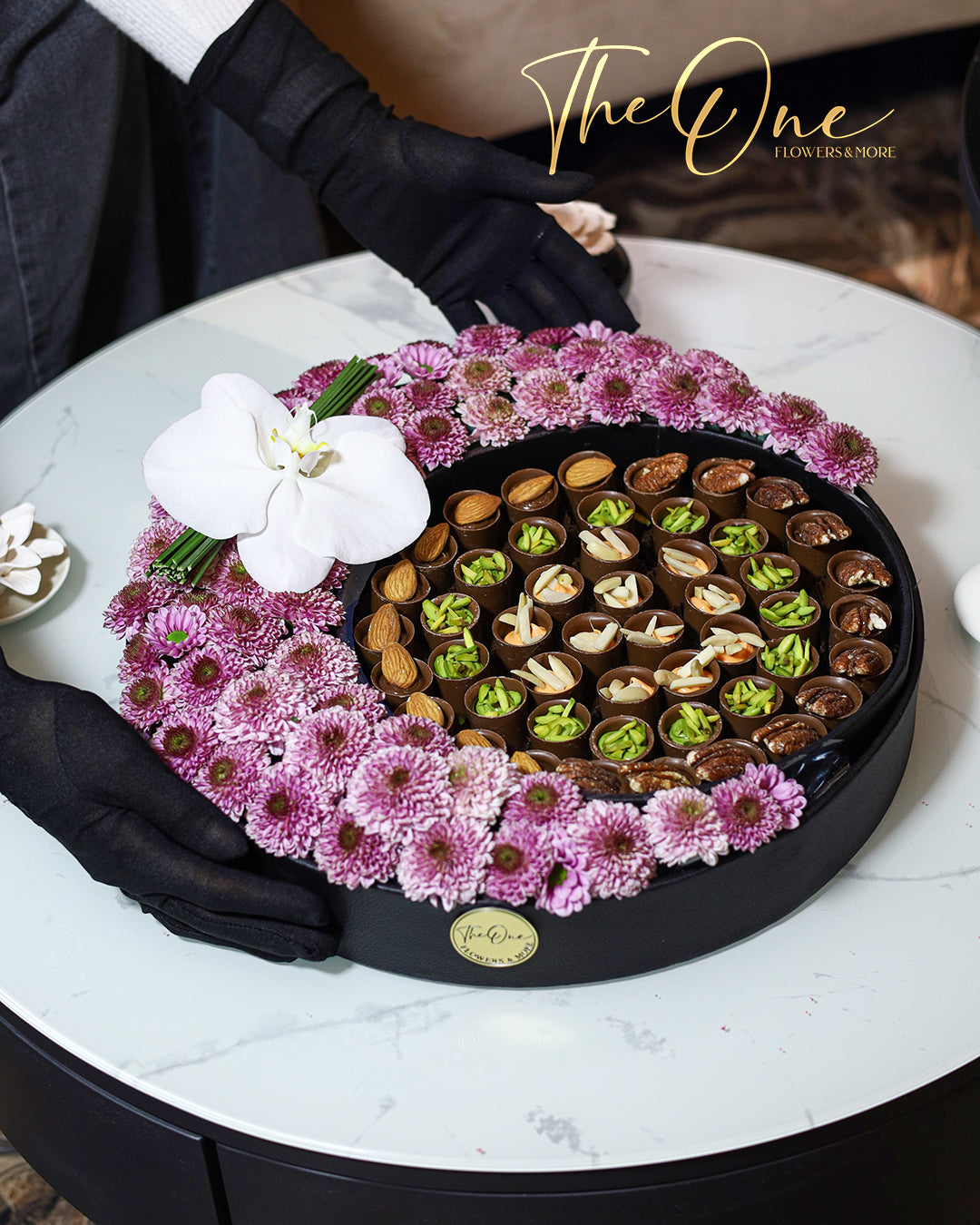 Premium Ramadan gift hamper flowers and chocolates
