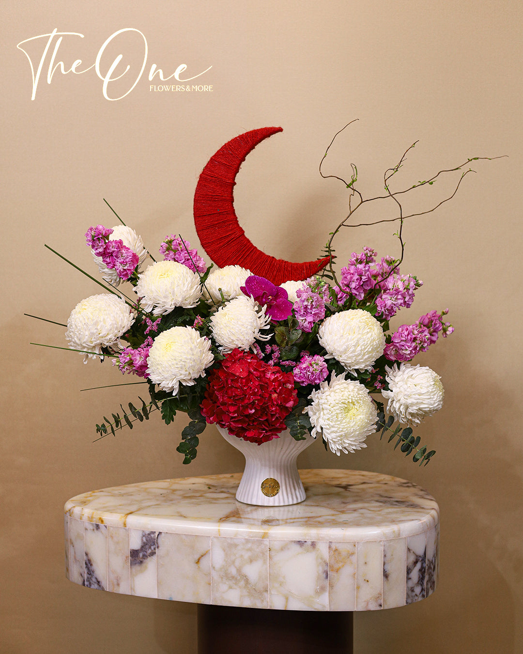 Premium Ramadan crescent flowers same day delivery