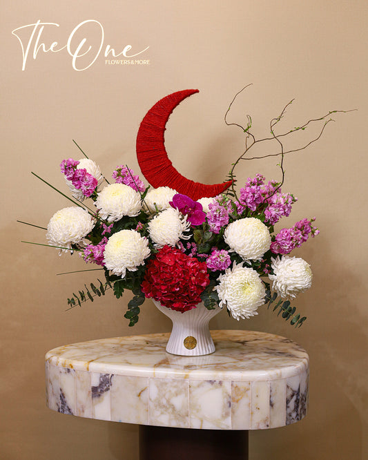 Premium Ramadan crescent flowers same day delivery